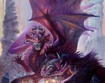 PRINT | Dragon Treasure Horde - fantasy wall art