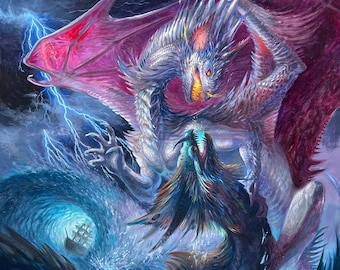 PRINT - When Lightning strikes / Wall Art Dragon Decor