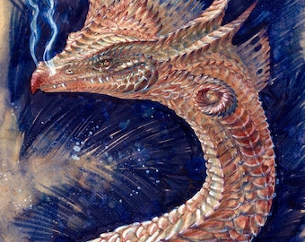 PRINT | Constellation Dragon - fantasy wall art