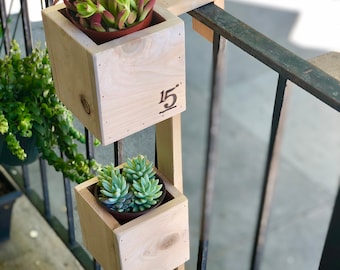 Tiered Balcony Planter Box | Balcony Rail Planter Box | Outdoor Planter Box | Railing Planter | Balcony Planter | Planter Box