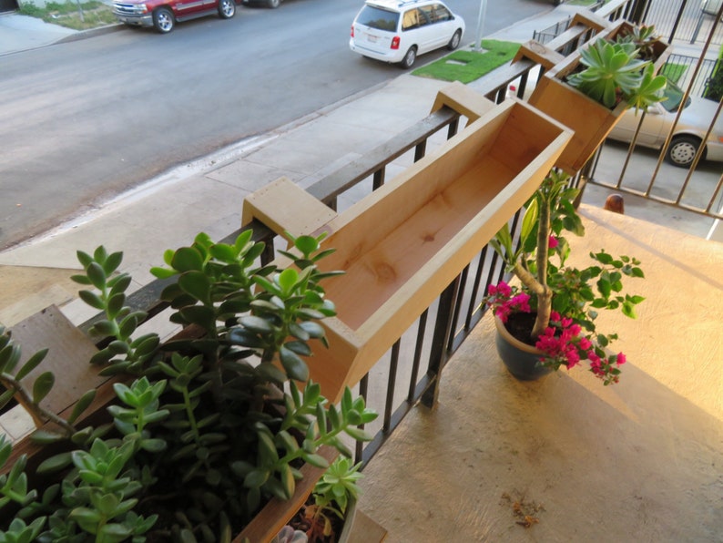 Balcony Rail Planter Box Outdoor Planter Box Railing Planter Balcony Planter Planter Box image 3