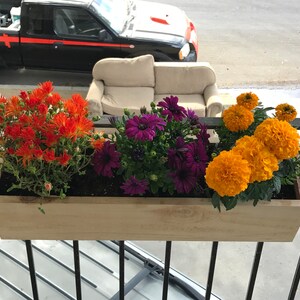 Balcony Rail Planter Box Outdoor Planter Box Railing Planter Balcony Planter Planter Box image 2