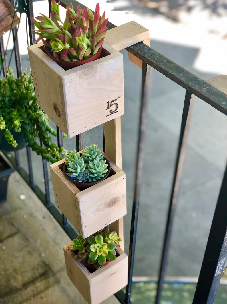 Tiered Balcony Planter Box Balcony Rail Planter Box Etsy