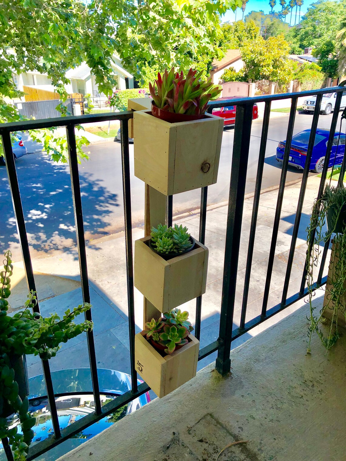 Tiered Balcony Planter Box Balcony Rail Planter Box Etsy Canada
