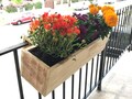 Balcony Rail Planter Box | Outdoor Flower Box | Cedar | Balcony Display | Indoor | Succulent | Window | Country | Garden Decor | Herbs