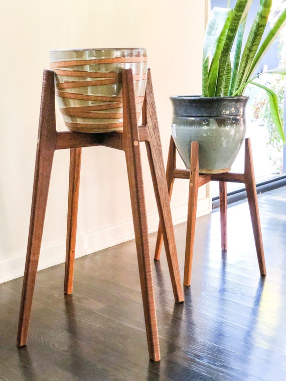 Indoor Plant Stand Mid Century Etsy