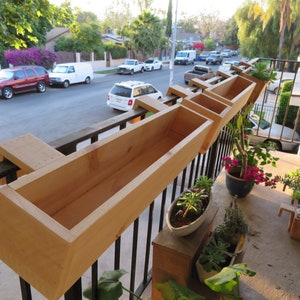 Balcony Rail Planter Box Outdoor Planter Box Railing Planter Balcony Planter Planter Box image 6