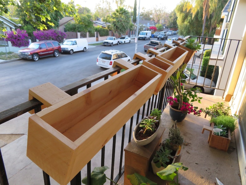 Balcony Rail Planter Box Outdoor Planter Box Railing Planter Balcony Planter Planter Box image 6