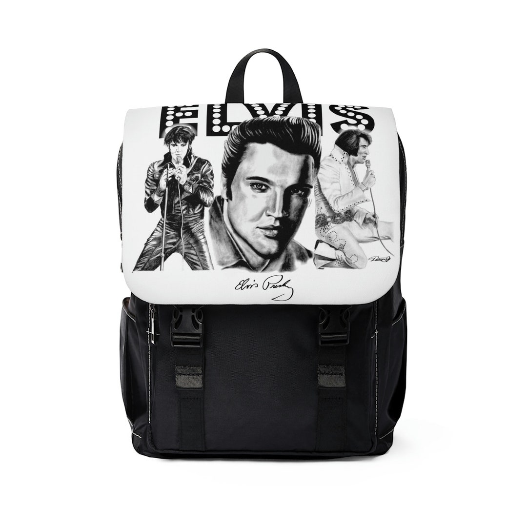 Unisex Casual Shoulder Backpack Elvis Presley Artwork From Dantel Art