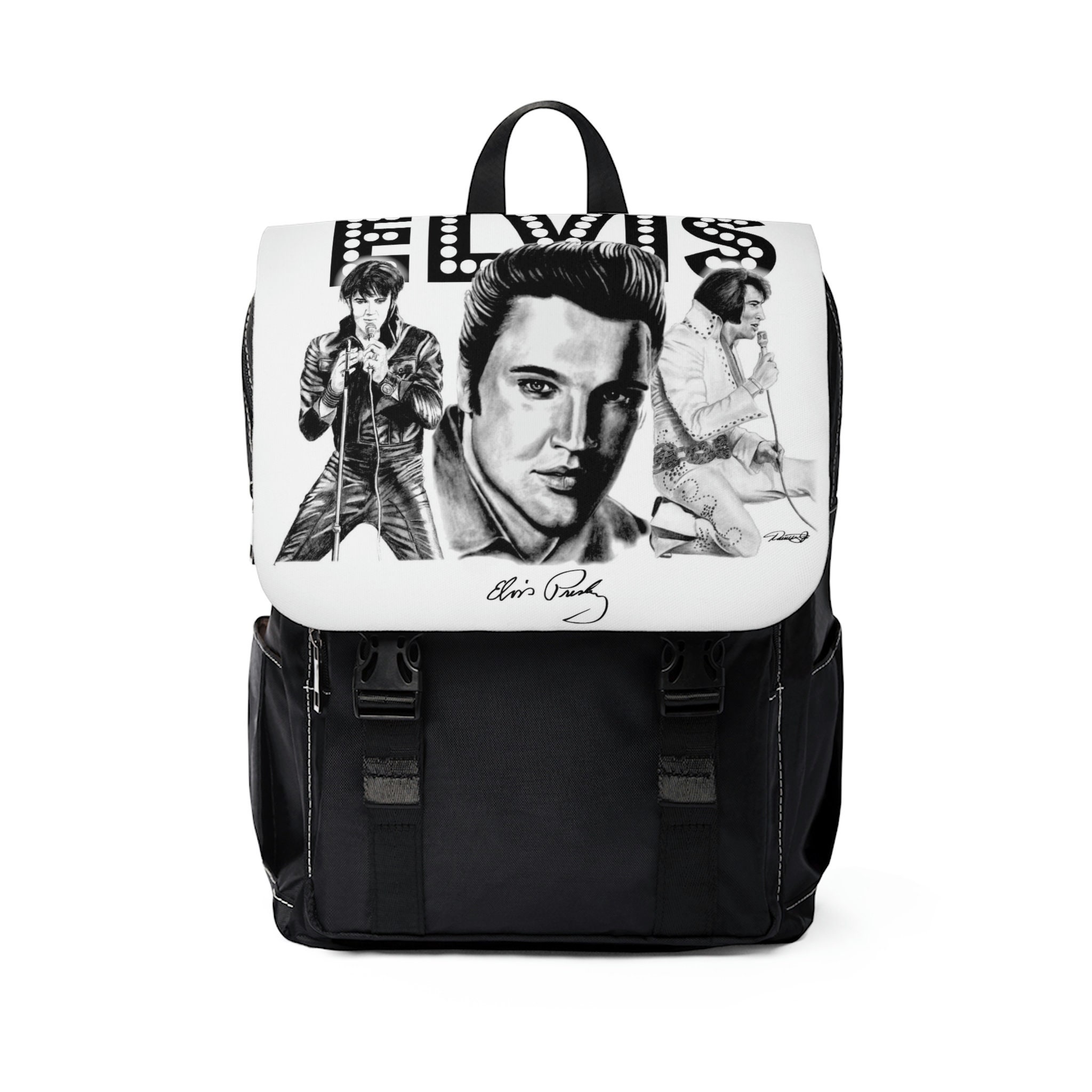 Unisex Casual Shoulder Backpack - Elvis Presley