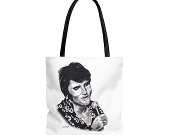 AOP Tote Bag - Elvis Presley Original Artwork from Dantel Art, LLC.