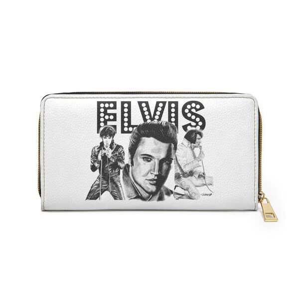Elvis Book Zipper Wallet Elvis Presley Collage Original Artwork