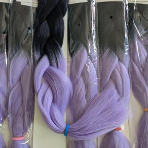 Catface Hair Black Lilac Ombre Jumbo Braiding Hair extensions crochet braids ropetwists boxbraids