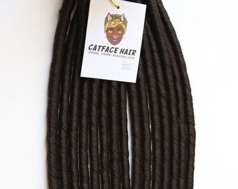 Catface BOHO Faux Locs Dark Brown for Crochet Braids