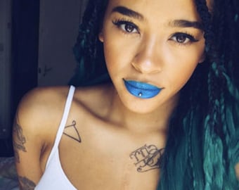 Black Green Ombre Jumbo Braiding Hair CatfaceHair Boxbraids Ropetwists
