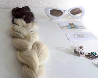 Brown Blonde Ombre Braiding Hair #CatfaceHair HAIR EXTENSIONS cordtwists