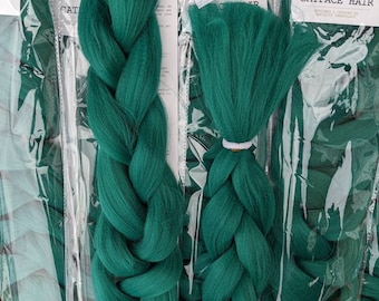 Vert émeraude One Tone Cheveux tressés 34 pouces * grand paquet 165g