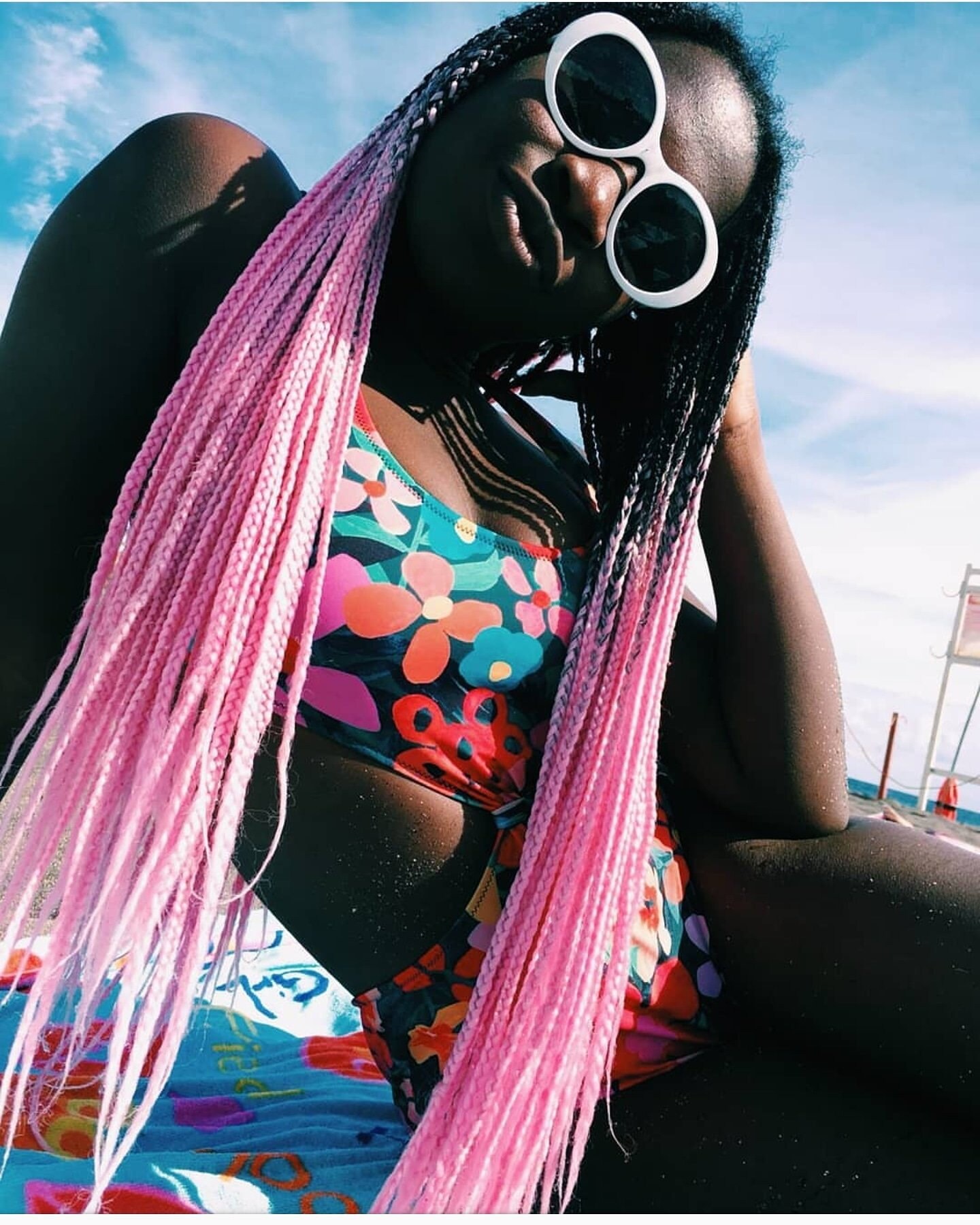 Pink 2024 braid hair