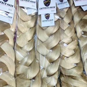 シャンパンブロンドジャンボワントーン編み込みヘア 42インチ *ラージパック