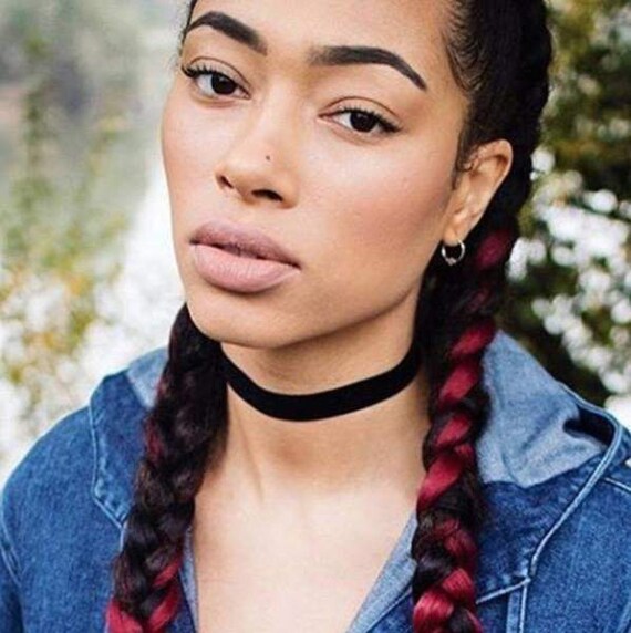 Catface Hair Black Burgundy Ombre Jumbo Braiding Hair Etsy