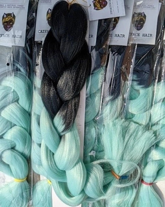 BLACK WILD MINT Ombre Braiding Hair 34 Inches large Pack 165g - Etsy Hong Kong BLACK WILD MINT Ombre Braiding Hair 34 Inches large Pack 165g - Etsy Hong Kong