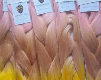 CATFACE hair COSMIC chilli candy ombre braiding hair - 24 inches