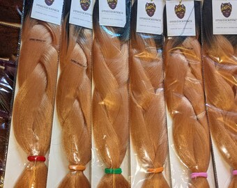BROWN PEACH OMBRE jumbo braiding hair