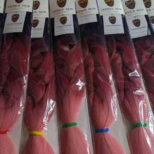 Catface Hair Black Ocean Pinks Ombre Jumbo Braiding Hair extensions crochet braids ropetwists boxbraids