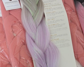 Moon sea blues and tinsel ombre hair extensions