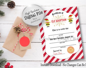 elf adoption certificate adopt an elf holiday printable christmas printable christmas tradition instant download digital files - Elf Adoption Certificate Template elf adoption certificate adopt an elf holiday printable christmas printable christmas tradition instant download digital files - Elf Adoption Certificate Template