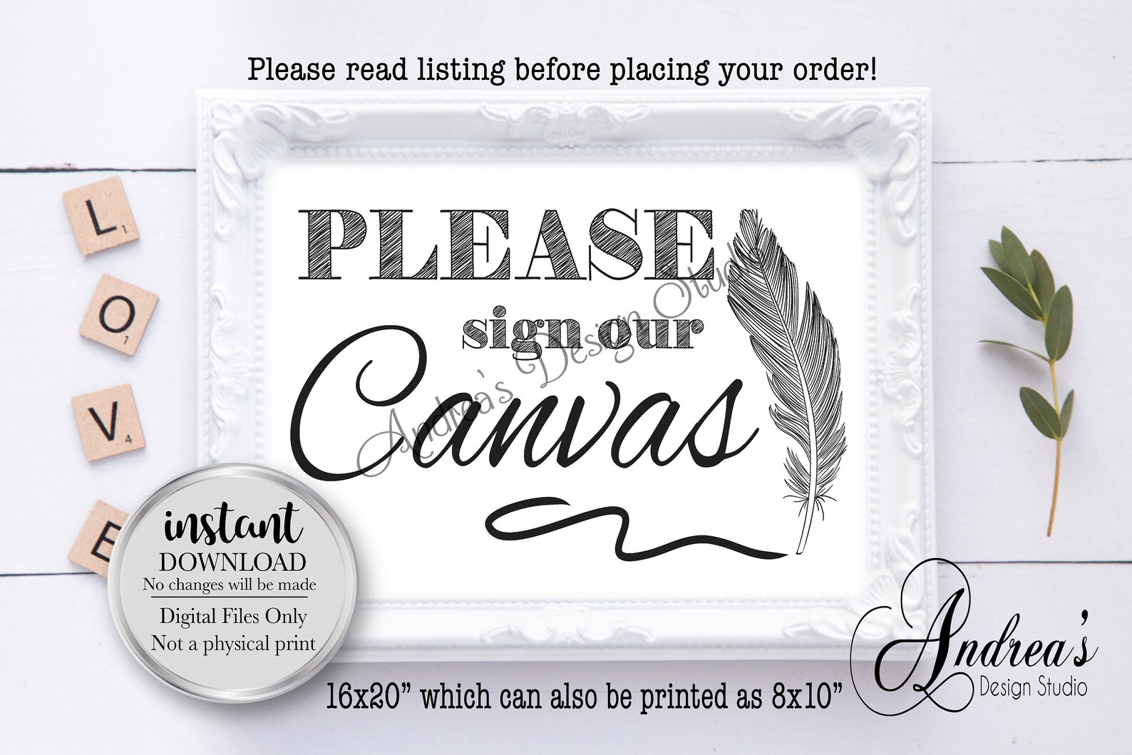 Sign Our Canvas Sign Guest Signing Canvas Wedding Decor Etsy