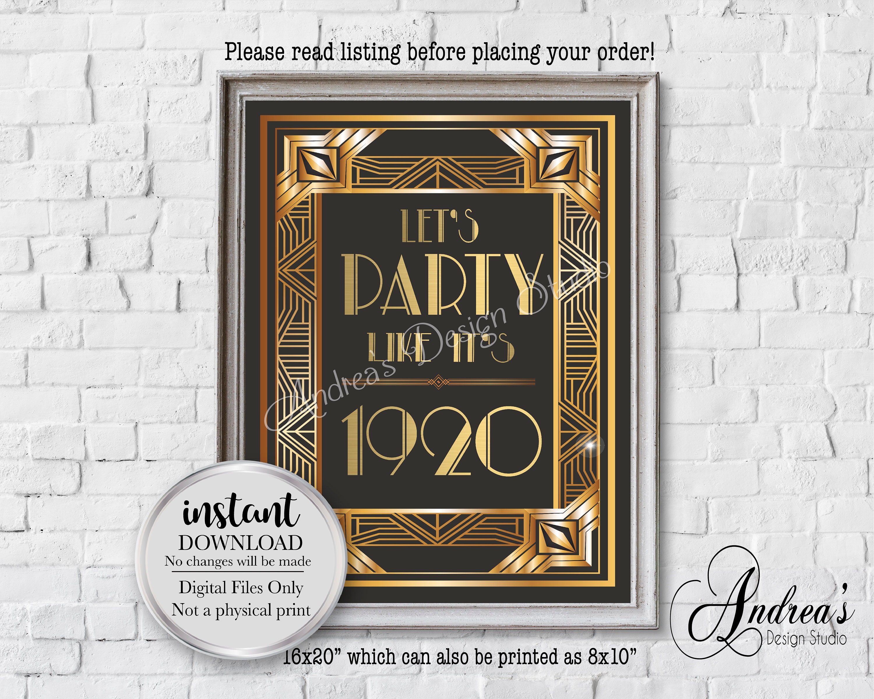 Gatsby Party Decorations Set of 29 Party Like Gatsby India