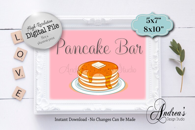 Pancake Bar Sign Pancake Sign Wedding Decor Party Decor Etsy