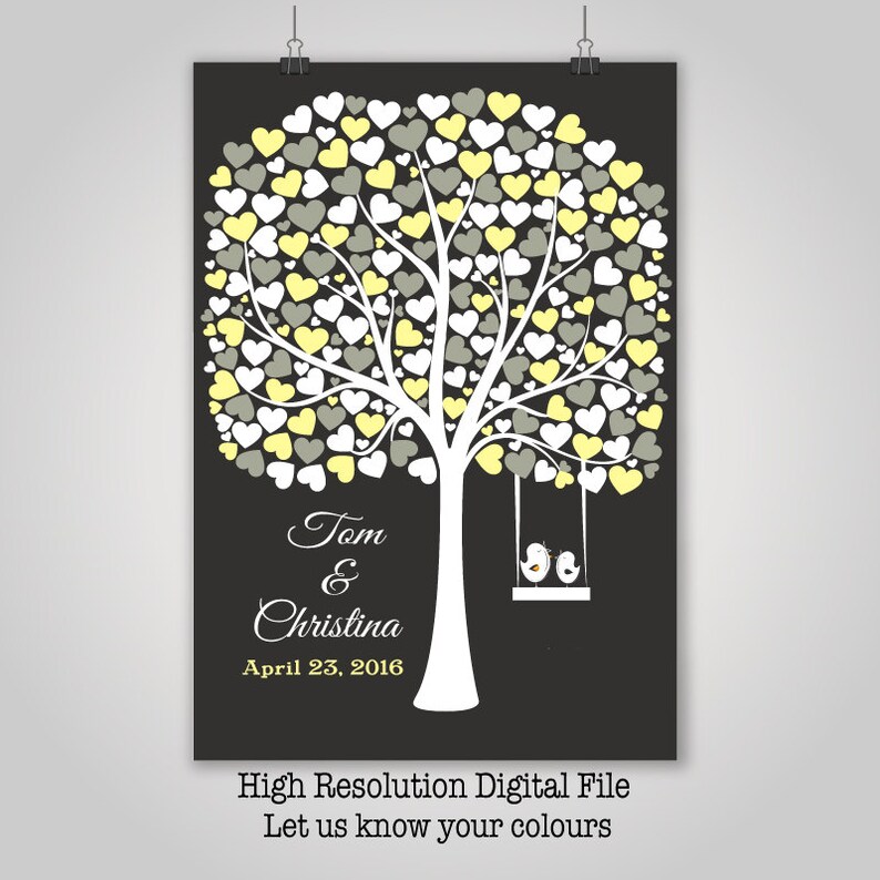 Wedding Guest Signin Poster Unique Guestbook Wedding Etsy