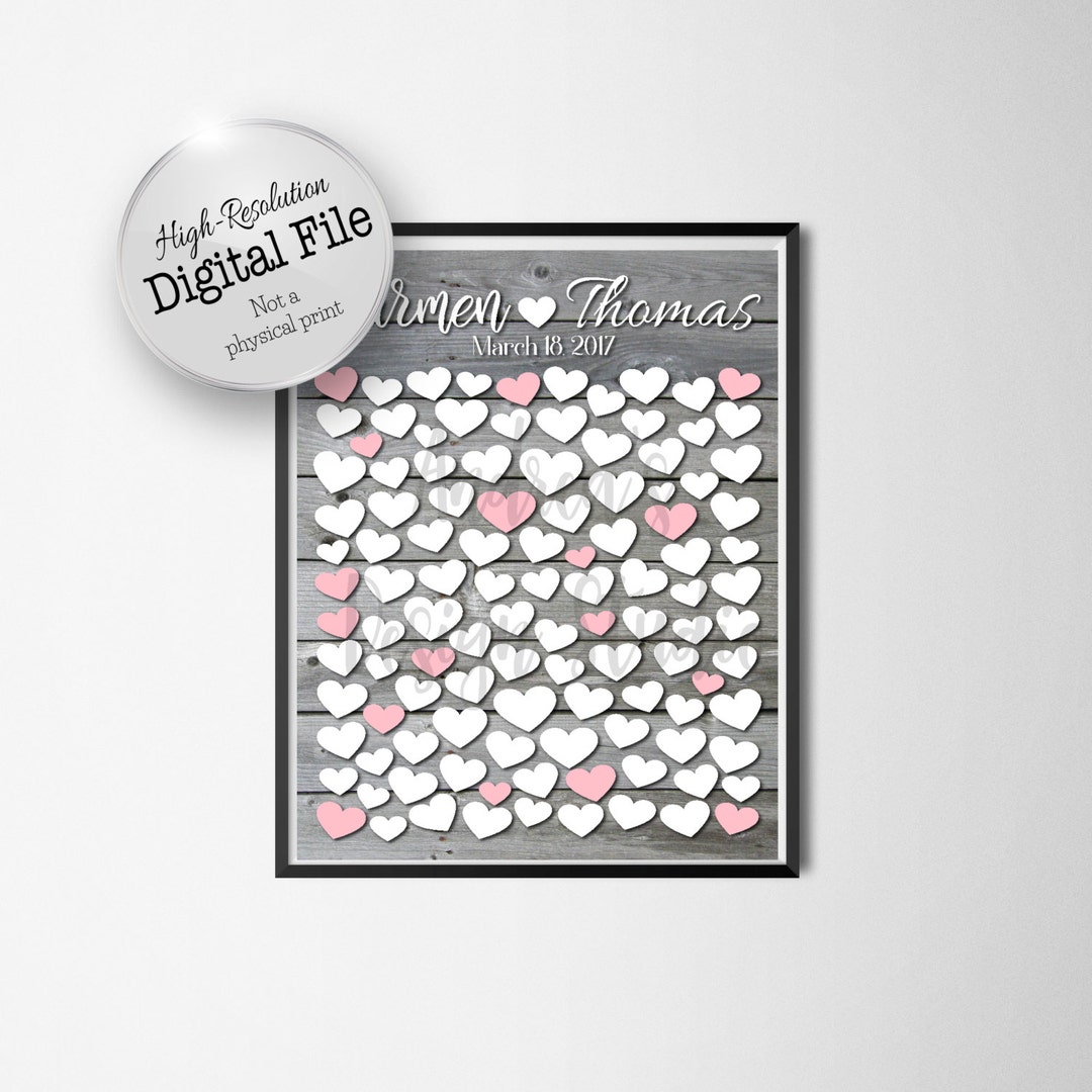 Wedding Guest Signin Poster Unique Guestbook Wedding Etsy