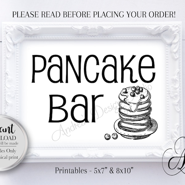 Pancake Wedding Sign Etsy