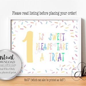 "Un dulce, por favor, toma un dulce", Letrero para mesa de dulces, Dulces para fiestas, Mesa de dulces, Mesa de recuerdos, Descarga instantánea, Archivos digitales