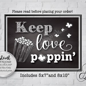 Popcorn Bar Sign, Wedding Popcorn Bar, Party Popcorn Bar Sign, Wedding & Party Decor, Chalkboard Sign, Instant Download, Digital Files