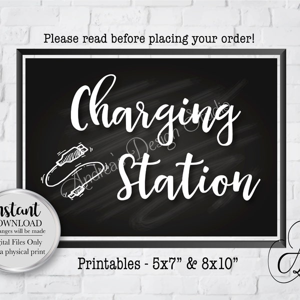 Charging Station Sign, Recharge Your Devices Here, Recharge Station, Wedding Charge Bar, Low Battery, Instant Download, Digital Files