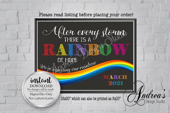 Download Rainbow Baby Pregnancy Announcement Rainbow Baby Baby Etsy