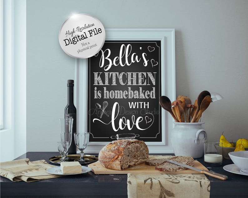 Custom Chalkboard Kitchen Sign Kitchen Decor Wall Art Etsy