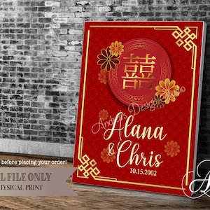 Chinese Wedding, Chinese Wedding Banquet Sign, Wedding Banquet Sign, Wedding Decor, Chinese Double Happiness, Digital Files
