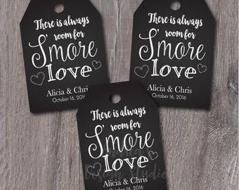 S'more Love Favour Tags, S'more Wedding Printables, Wedding Favour Tags, Wedding Tags, Wedding Printables, Chalkboard Style, Digital Prints