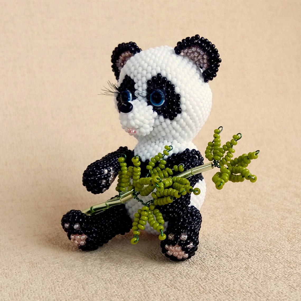 Pattern beads/Tutorial a panda Beaded 3d PDF How to make a Etsy