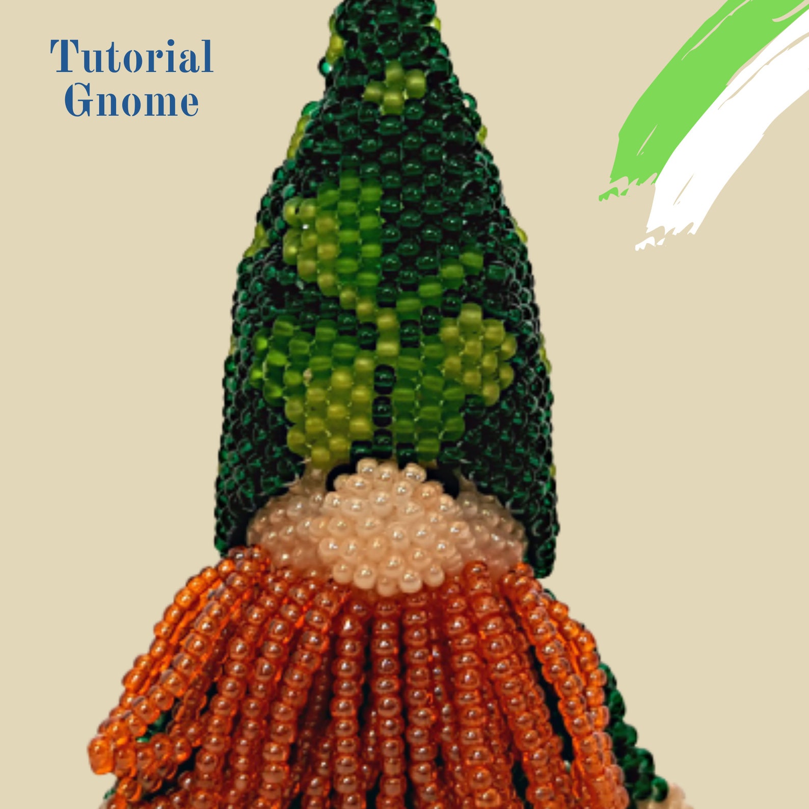 Pattern a Beaded gnome Spring/ Tutorial Beaded leprechaun for Etsy