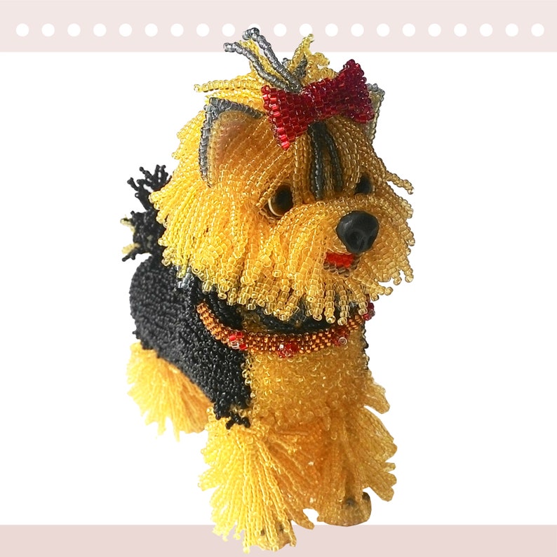 Pattern/Tutorial dog Bead toys How to make a Yorkshire Terrier Etsy