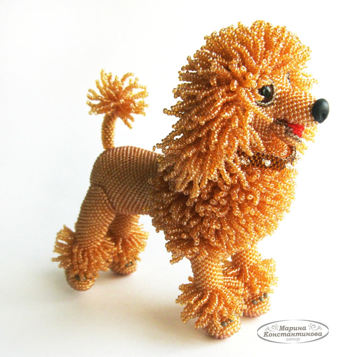 Poodle Beaded patterns and tutorials peyote toy 3d pdfAnimal Etsy