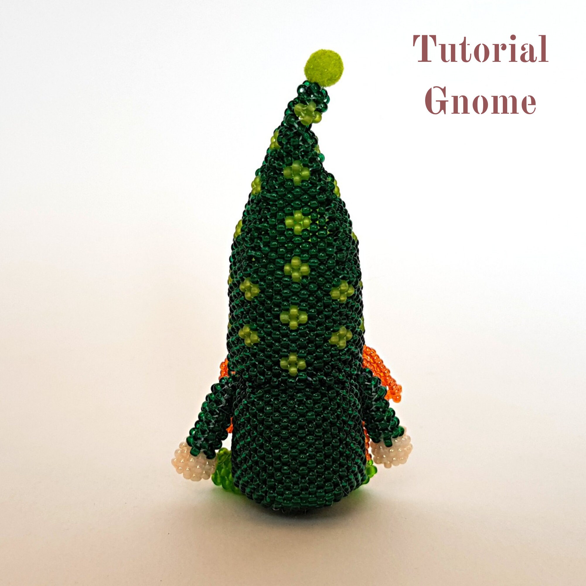Pattern a Beaded gnome Spring/ Tutorial Beaded leprechaun for Etsy