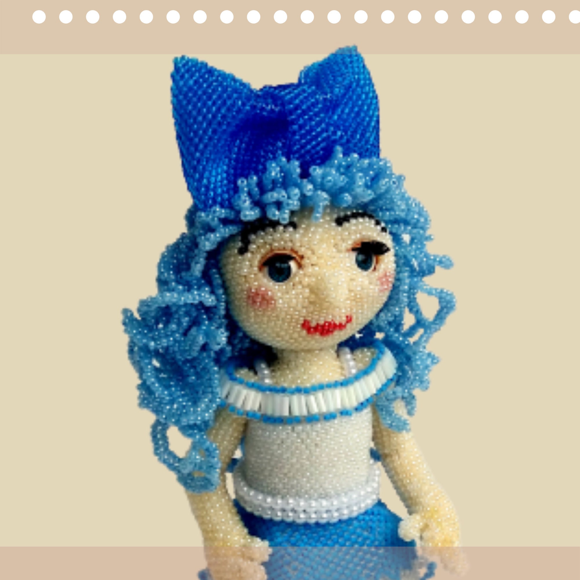 Pattern a doll/Tutorial Bead toys pdf How to make a 3d peyote Etsy