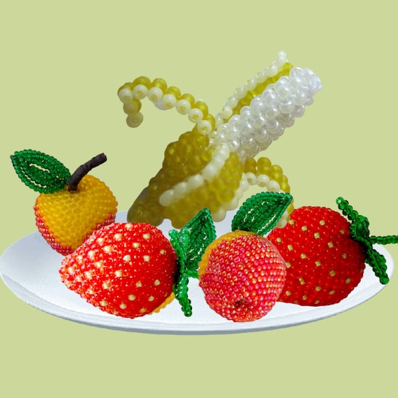 Pattern a Bead Fruit/tutorial Beaded Berries 3D PDF Stitch Etsy